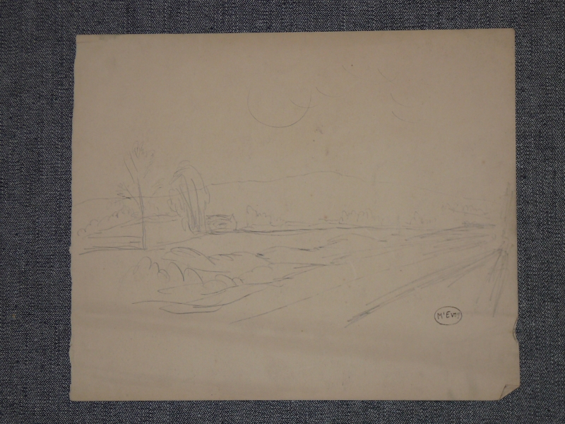 52 pencil landscape . . .duplicate #