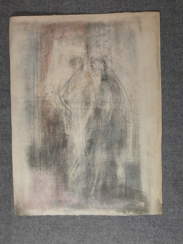 302ch man and woman standing in an interior before a tall window